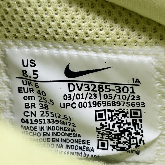 NIKE Court Air Zoom Pro Tennis Shoes Womens 8.5 Hard Court Yellow Volt Sneakers - Picture 7 of 9